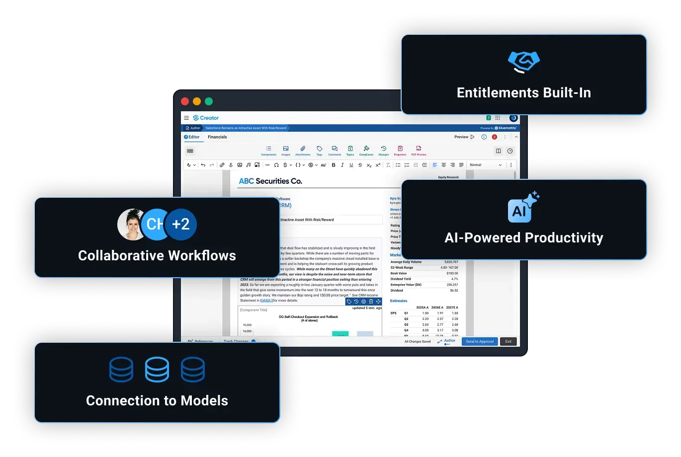 A screenshot of BlueMatrix Creator