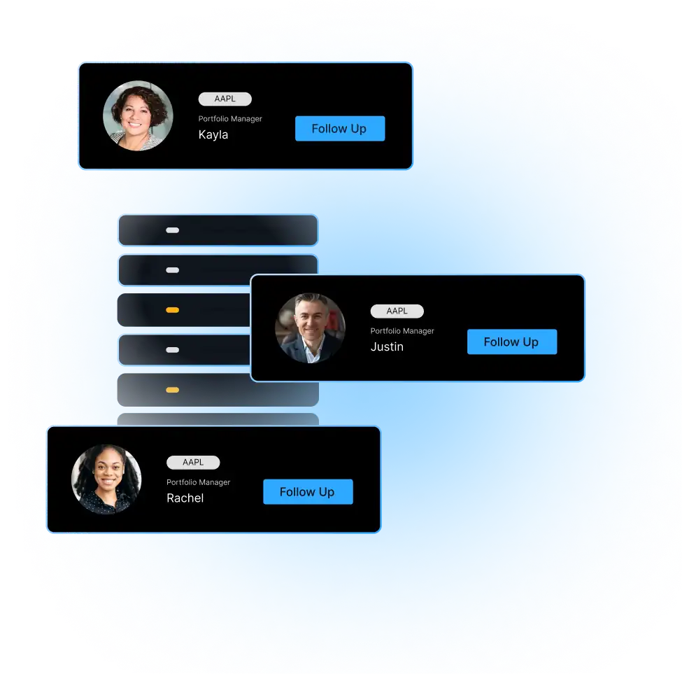 Images of clients who require a follow up action